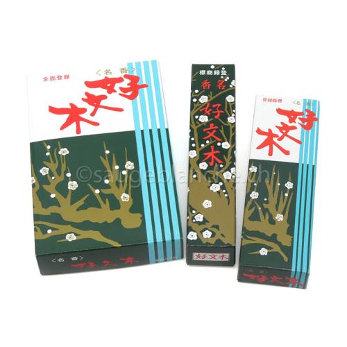 Japanische Räucherstäbchen Koubunbokou von Baieido. Packungen mit 2x15g, 80g, langen oder extralangen Stäbchen.