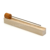 Wooden stand and metal cylinder for burning Japanese incense