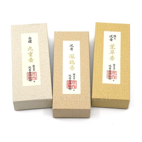 Baieido Jinkoya Sakubei Japanese incense range - Sandalwood and agarwood