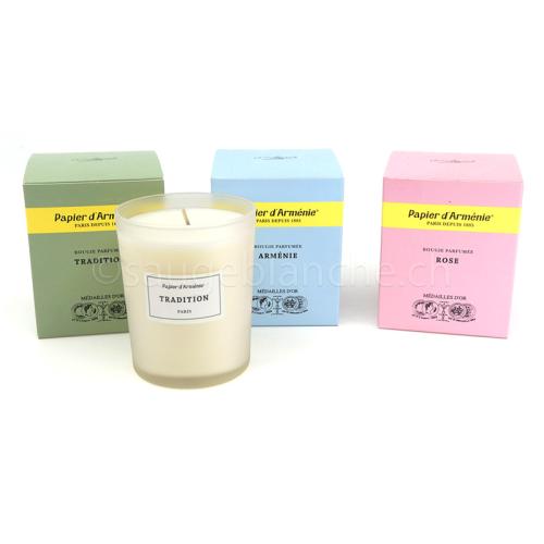 Papier d'Arménie Scented Candles - Tradition, Rose and Arménie, 50 hours of combustion