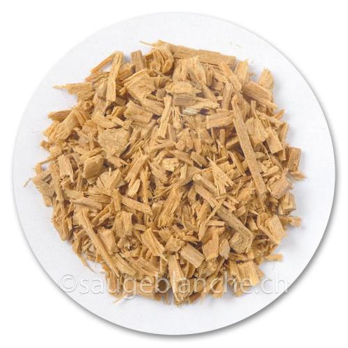 Indian white sandalwood chips, Santalum album, net weight: 20g
