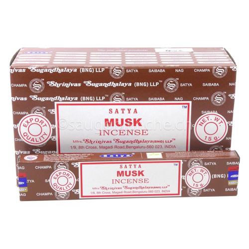Satya Sai Baba Musk Indian incense, box of 15 grams