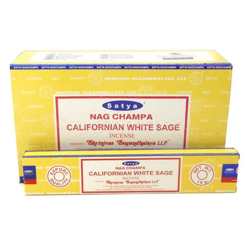 Satya Sai Baba Californian White Sage Indian incense, box of 15 grams
