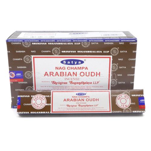 Incienso indio Satya Sai Baba Arabian Oudh, cajas de 15 gramos